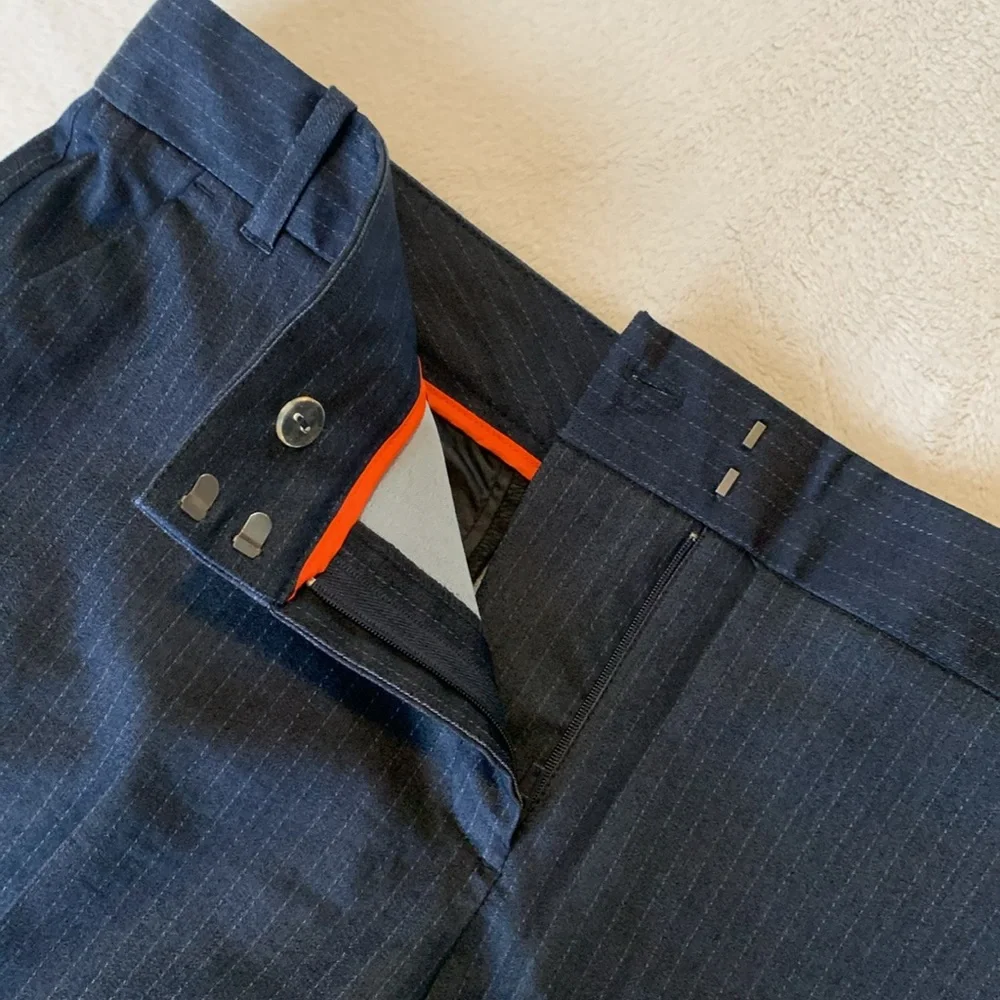 Attention Low Rise Pinstripe Cuffed Shorts